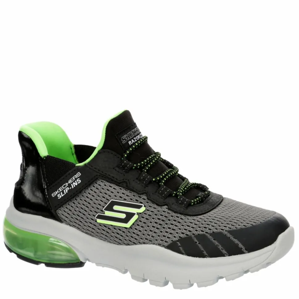 Skechers Boys Razor Flex Air Slip-In Slip On Sneaker