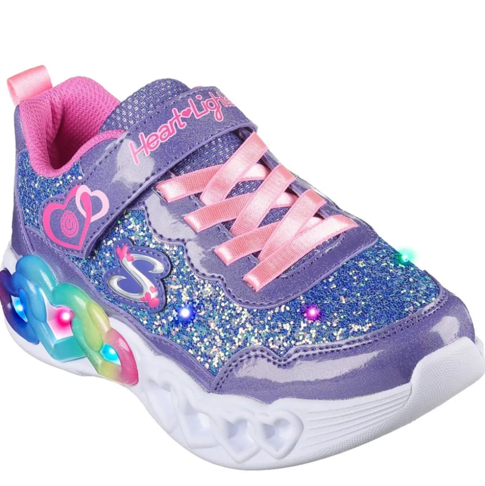 Skechers Girls Infinite Heart Lights Light Up Sneaker