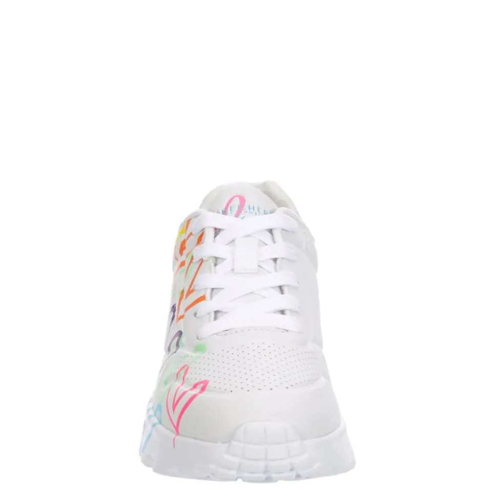 Skechers Girls Little-Big Kid Uno Lite James Gold Crown Sneaker