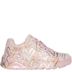 Skechers Girls Little-Big Kid Uno Lite James Gold Crown Sneaker