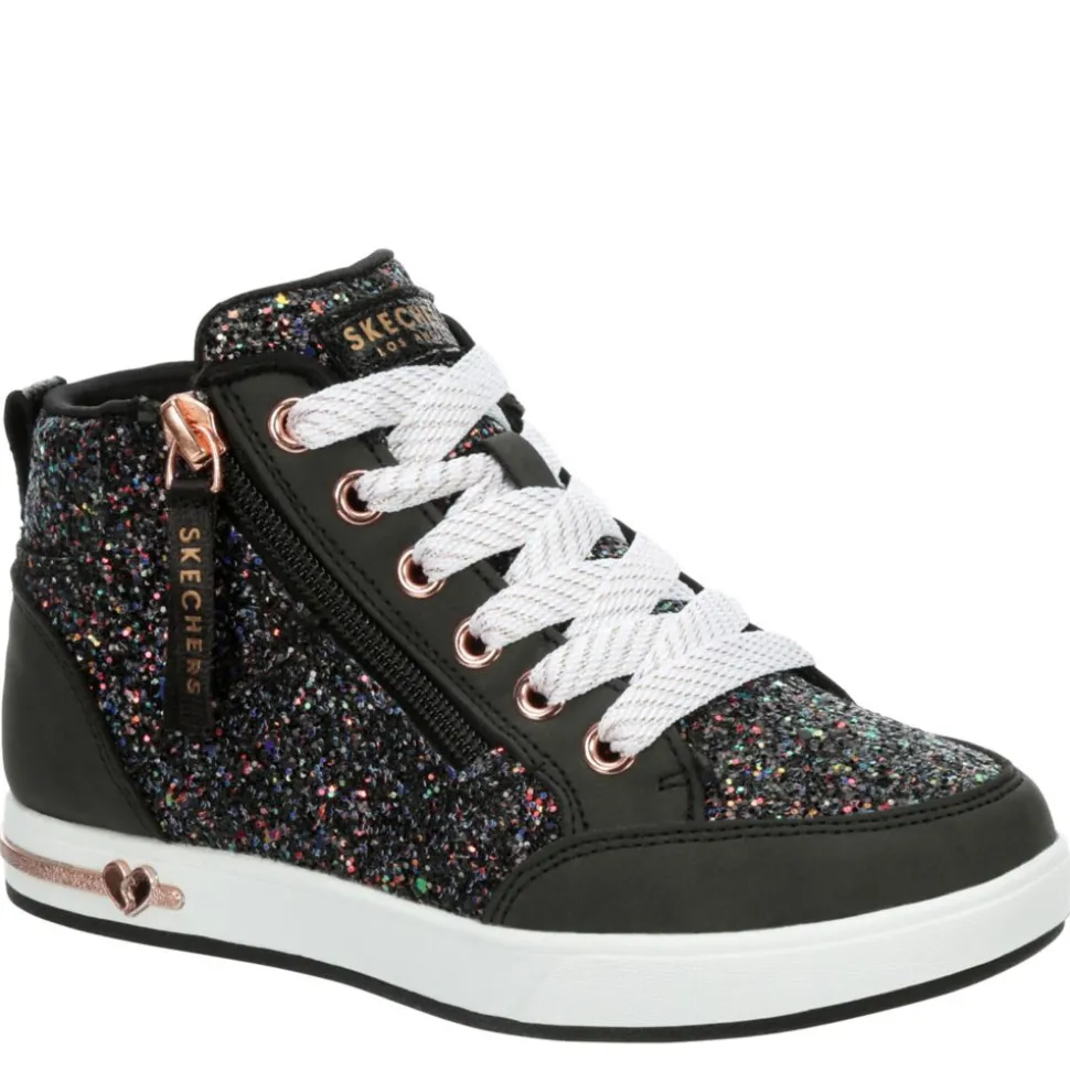 Skechers Girls Shoutouts 2.0 - Glitter Steps Hi Top Sneaker