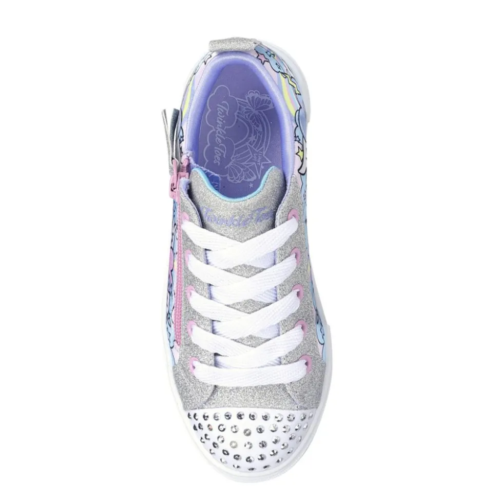 Skechers Girls Twinkle Sparks Flying Hearts Light Up Sneaker