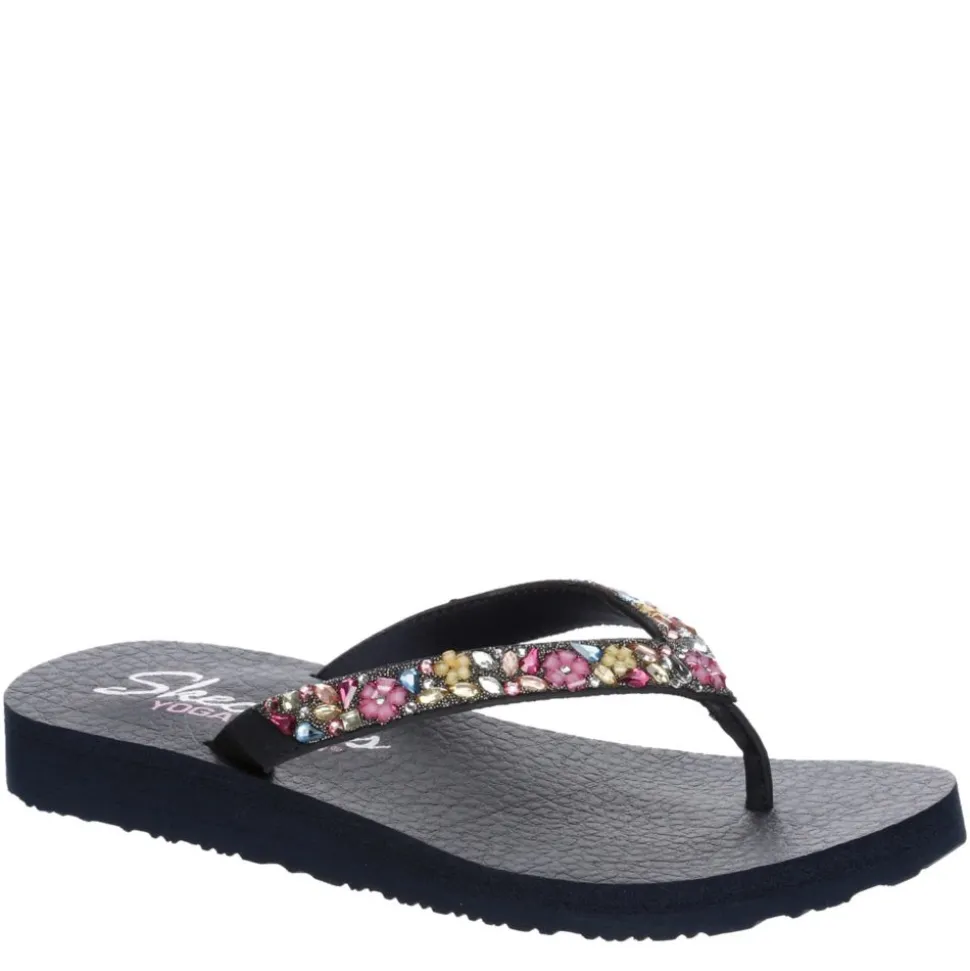 Skechers Womens Meditation Daisy Garden Flip Flop Sandal