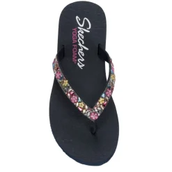 Skechers Womens Meditation Daisy Garden Flip Flop Sandal