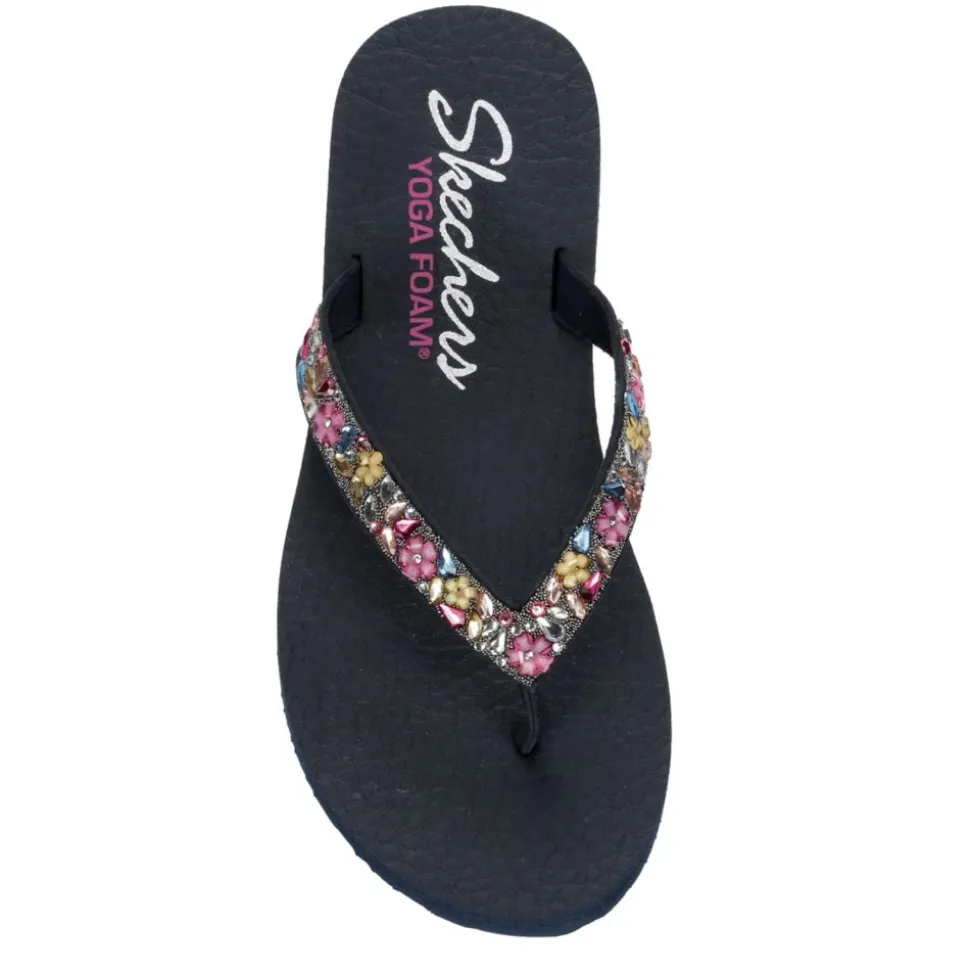 Skechers Womens Meditation Daisy Garden Flip Flop Sandal