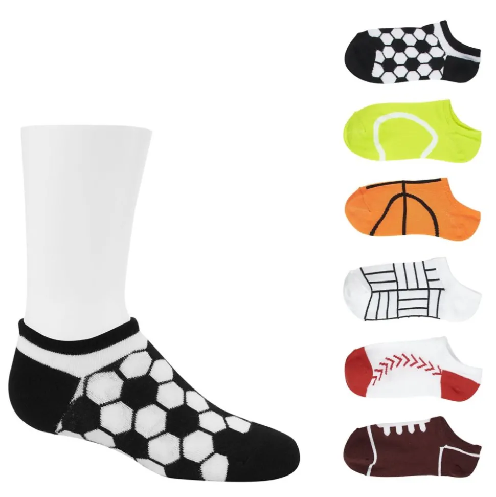 Sof Sole Boys Sports Balls No Show Socks 6 Pairs