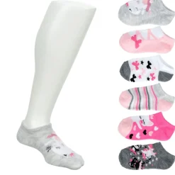 Sof Sole Girls Kitty Ballerina No Show Socks 6 Pairs