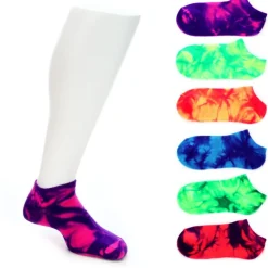 Sof Sole Girls Tie Dye No Show Socks 6 Pairs