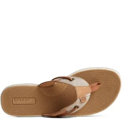 Sperry Womens Seafish Chambray Stripes Flip Flop Sandal