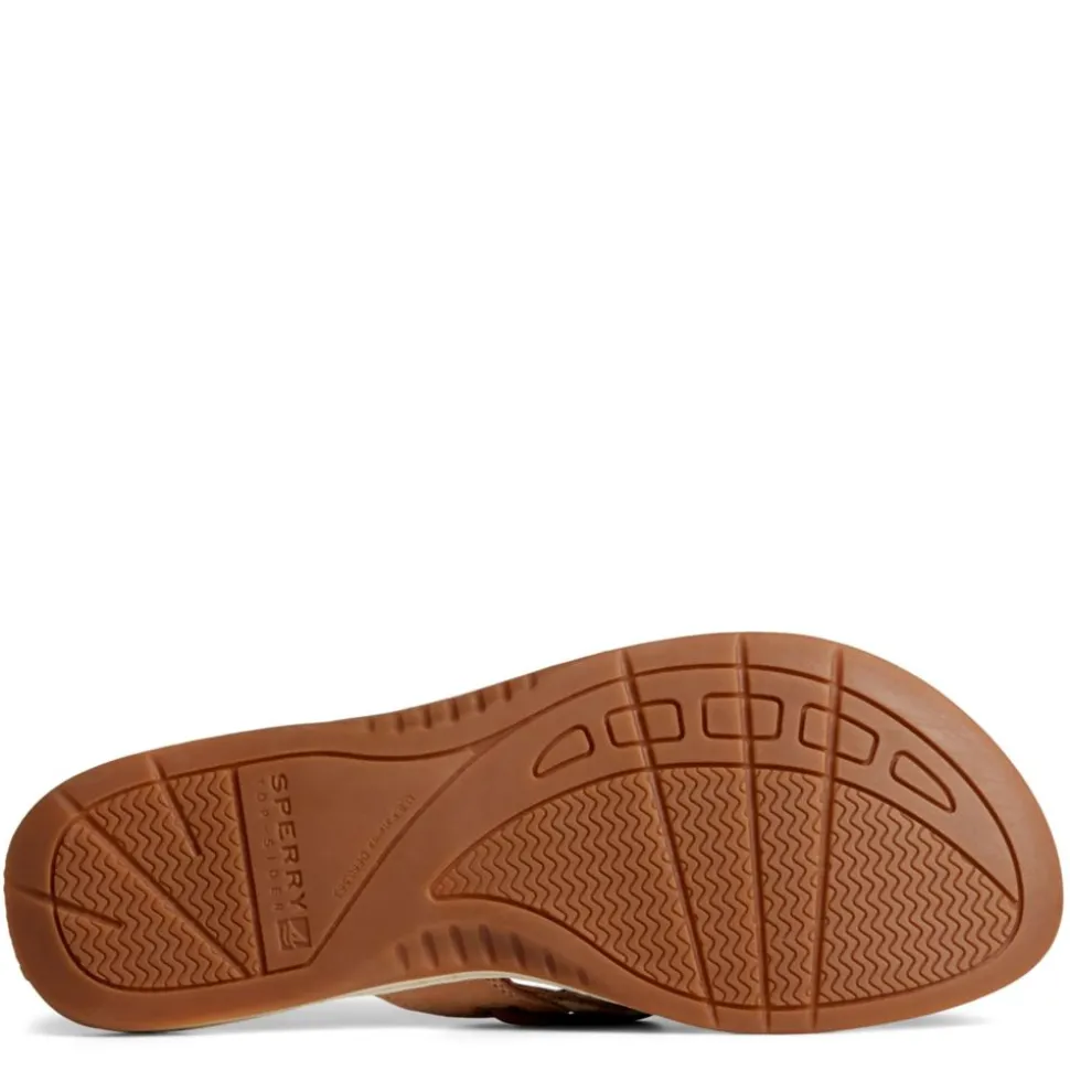 Sperry Womens Seafish Chambray Stripes Flip Flop Sandal