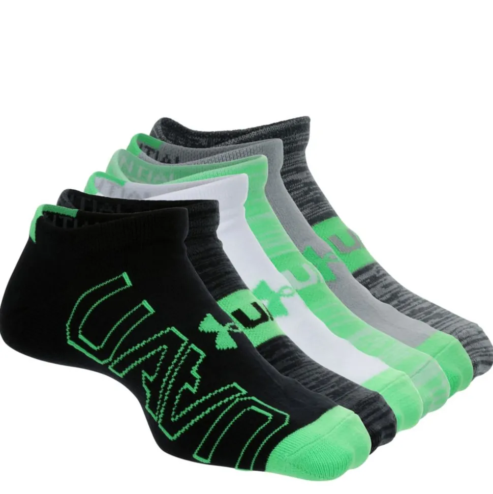 Under Armour Boys Essential Lite No Show Socks 6 Pairs