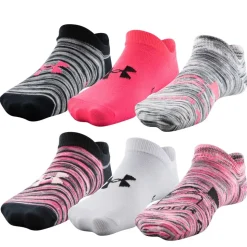 Under Armour Girls Essential No Show Socks 6 Pairs