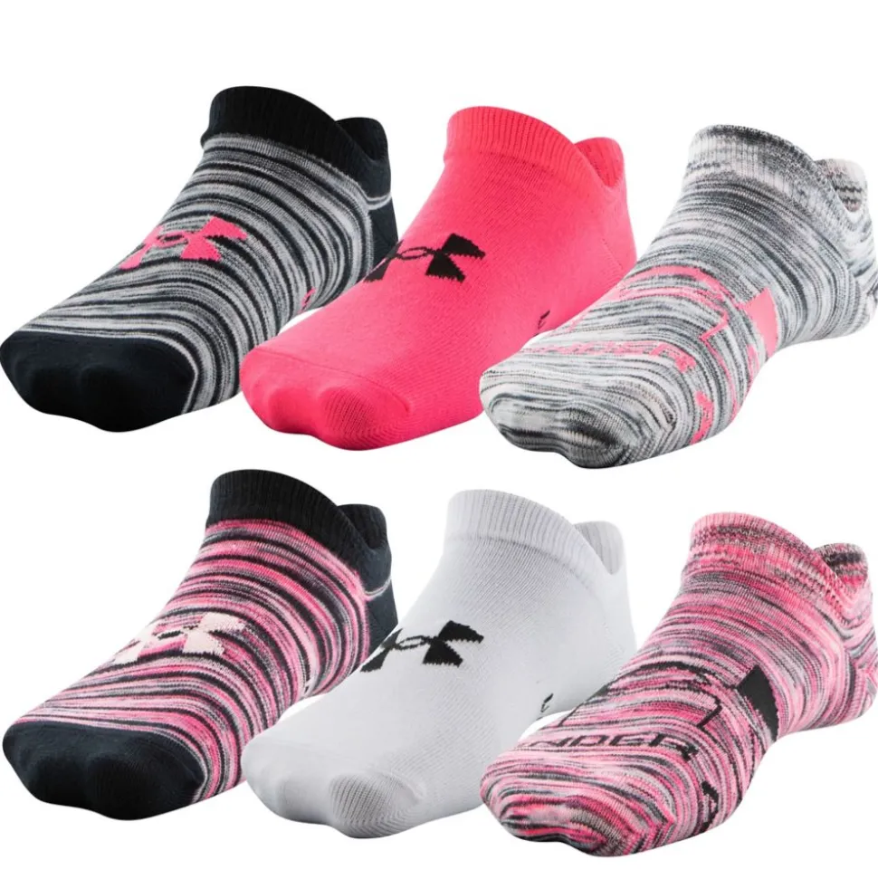 Under Armour Girls Essential No Show Socks 6 Pairs
