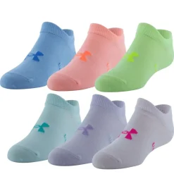 Under Armour Girls Essential No Show Socks 6 Pairs