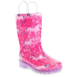 Western Chief Girls Gallop Girl Lighted Rain Boot