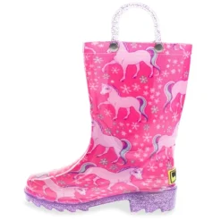 Western Chief Girls Gallop Girl Lighted Rain Boot